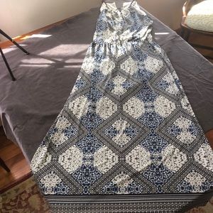 London Times full length halter top dress Size 6